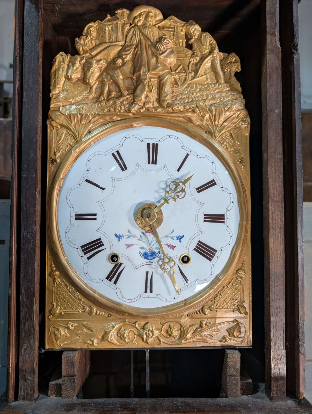 Early 19th Century French Antique Pine Grandfather Clock photo buy