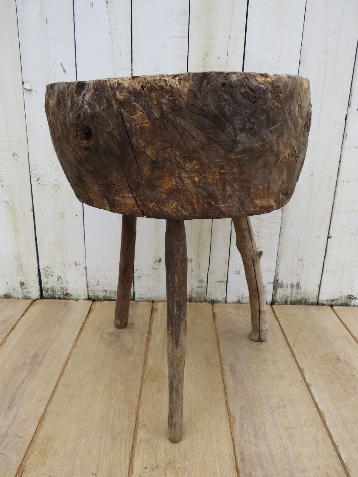 Antique French Chopping Block Side Table photo buy