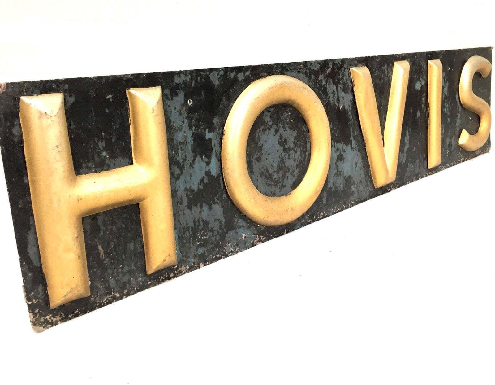 Antique Advertising Original Large Metal Hovis Bakery Shop Display Sign C.1940 photo furniture