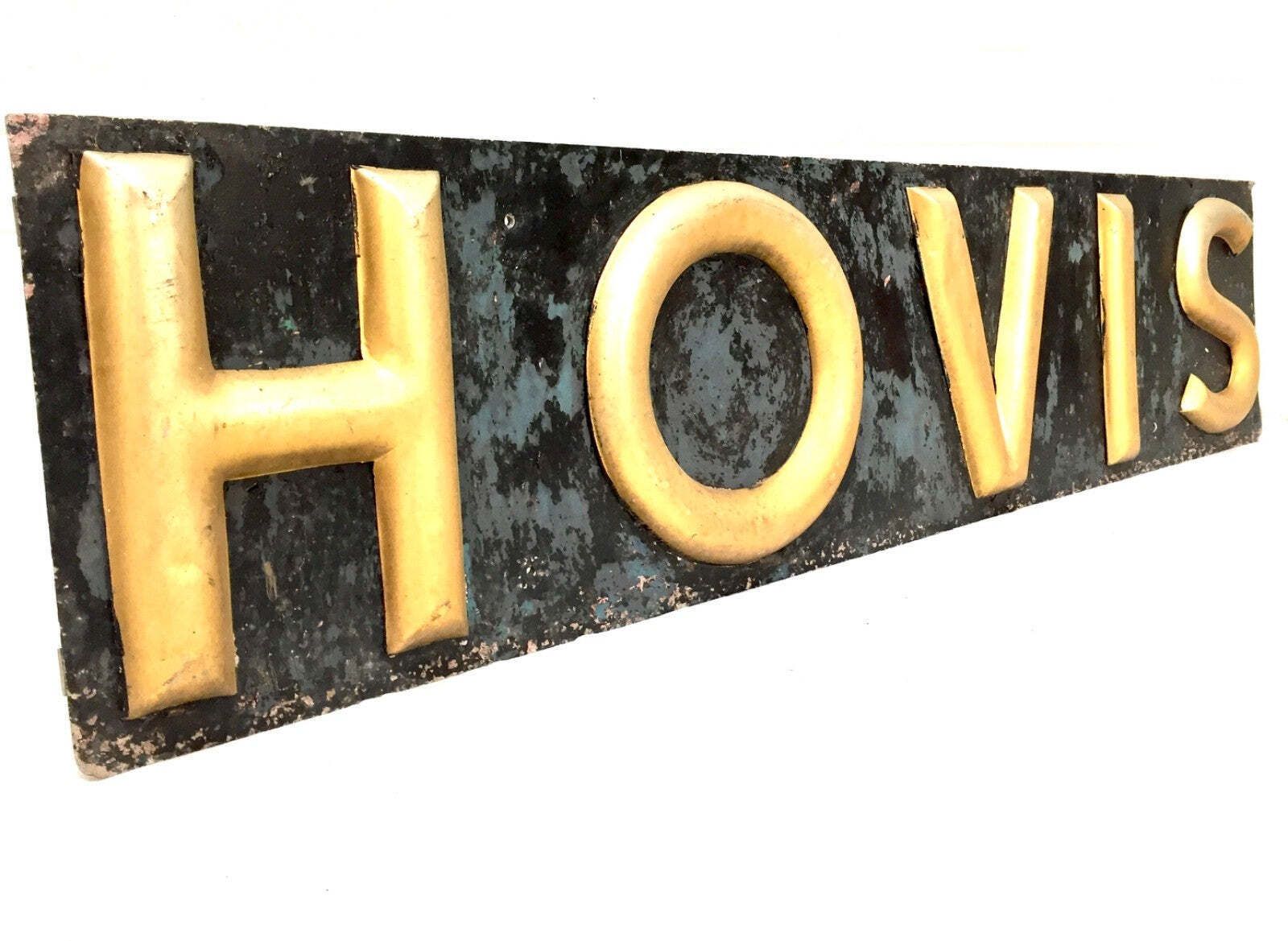 Antique Advertising Original Large Metal Hovis Bakery Shop Display Sign C.1940 photo Home Decor