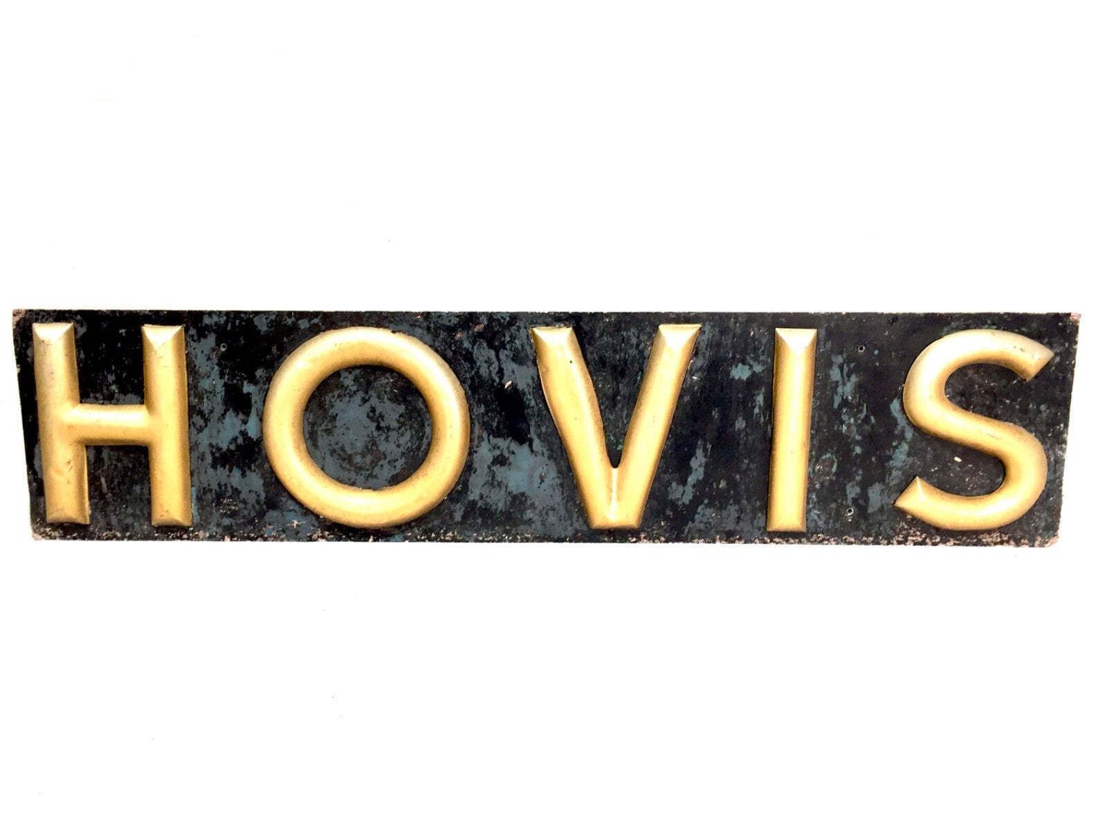 Antique Advertising Original Large Metal Hovis Bakery Shop Display Sign C.1940 photo 699.0