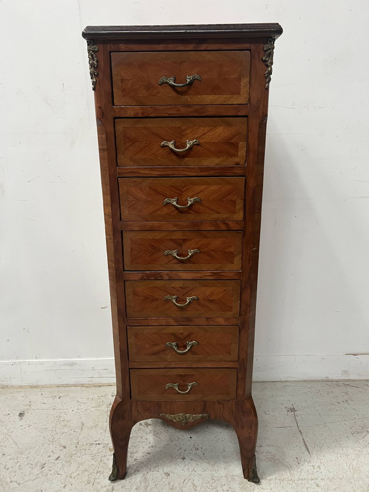 photo vinterior Louis XV Style Seven Day Chest In Rosewood Veneer 20th Century