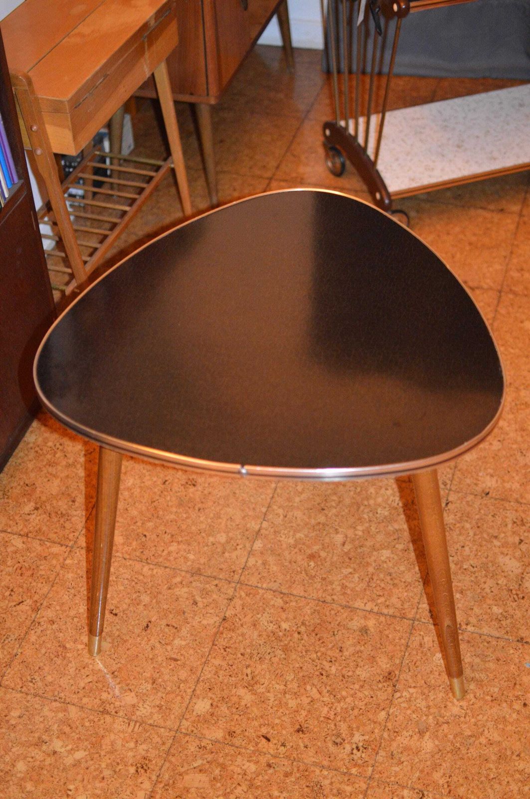 Vintage 50s Mid Century Nordic Modernist Rockabilly Desk Tripod Desk photo vinterior