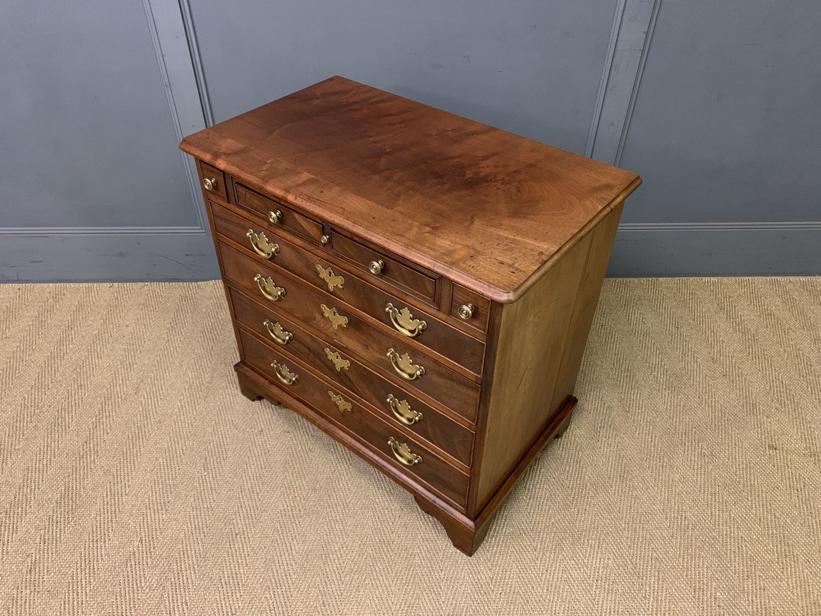 Rare Georgian Mahogany Bachelors Chest With Writing Drawer photo vintage