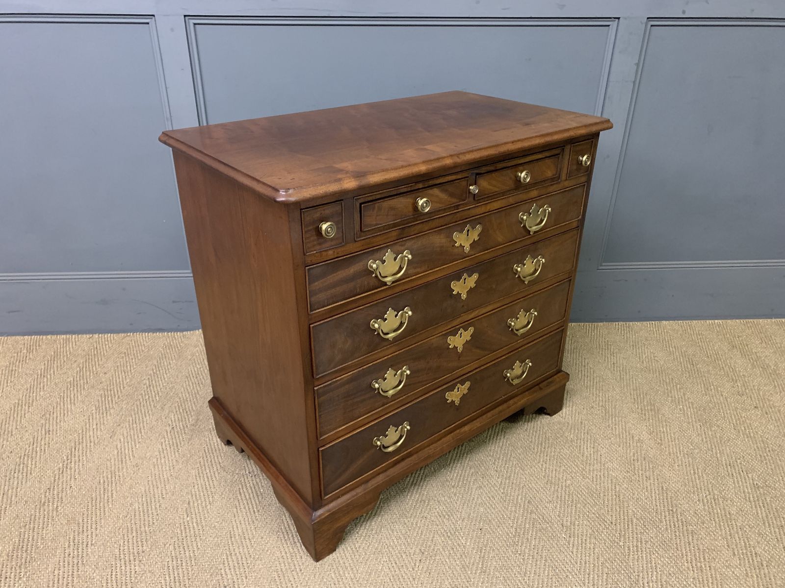 photo furniture Rare Georgian Mahogany Bachelors Chest With Writing Drawer
