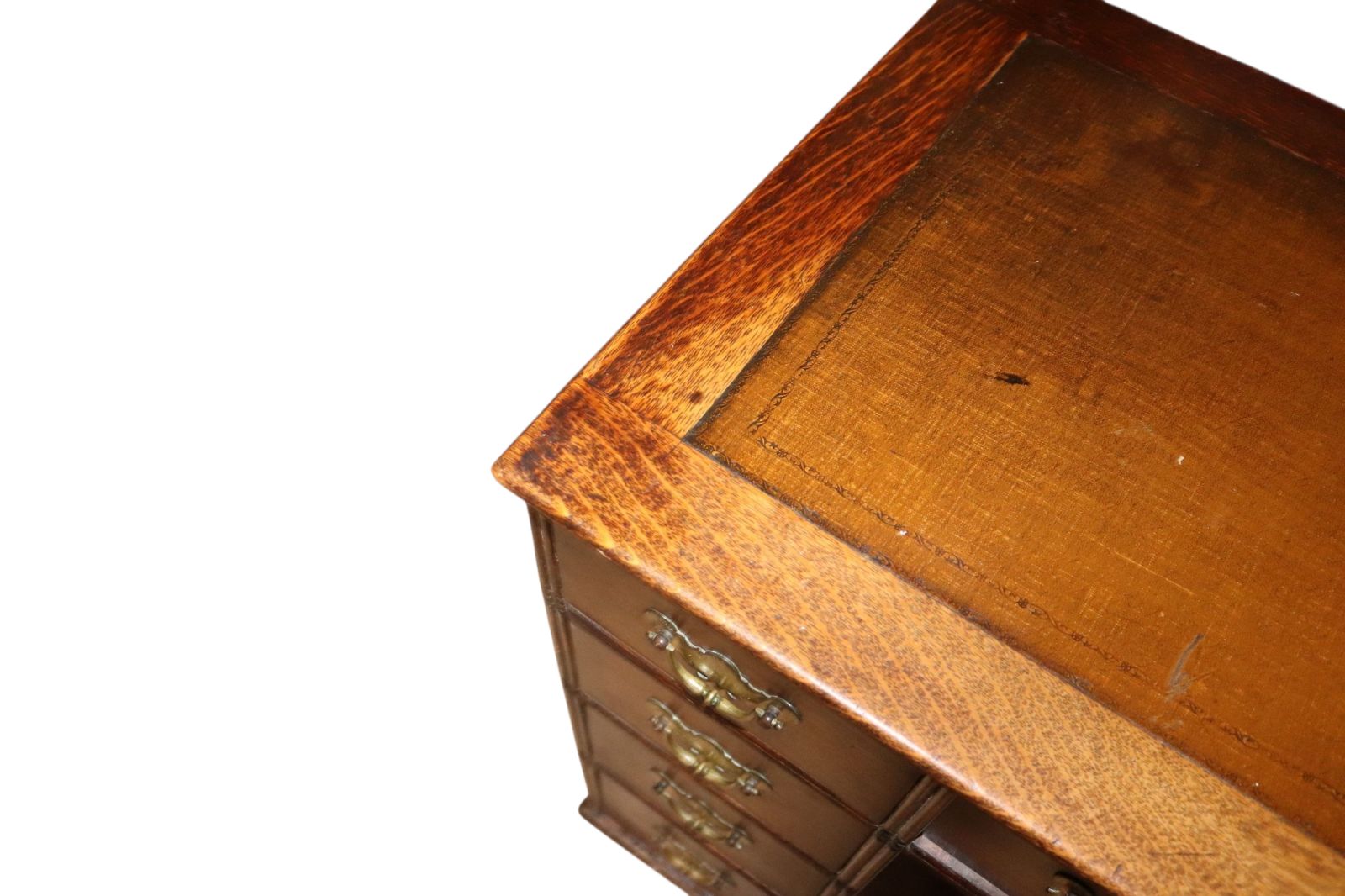 Antique George III Style Oak Small Knee Hole Writing Desk photo buy