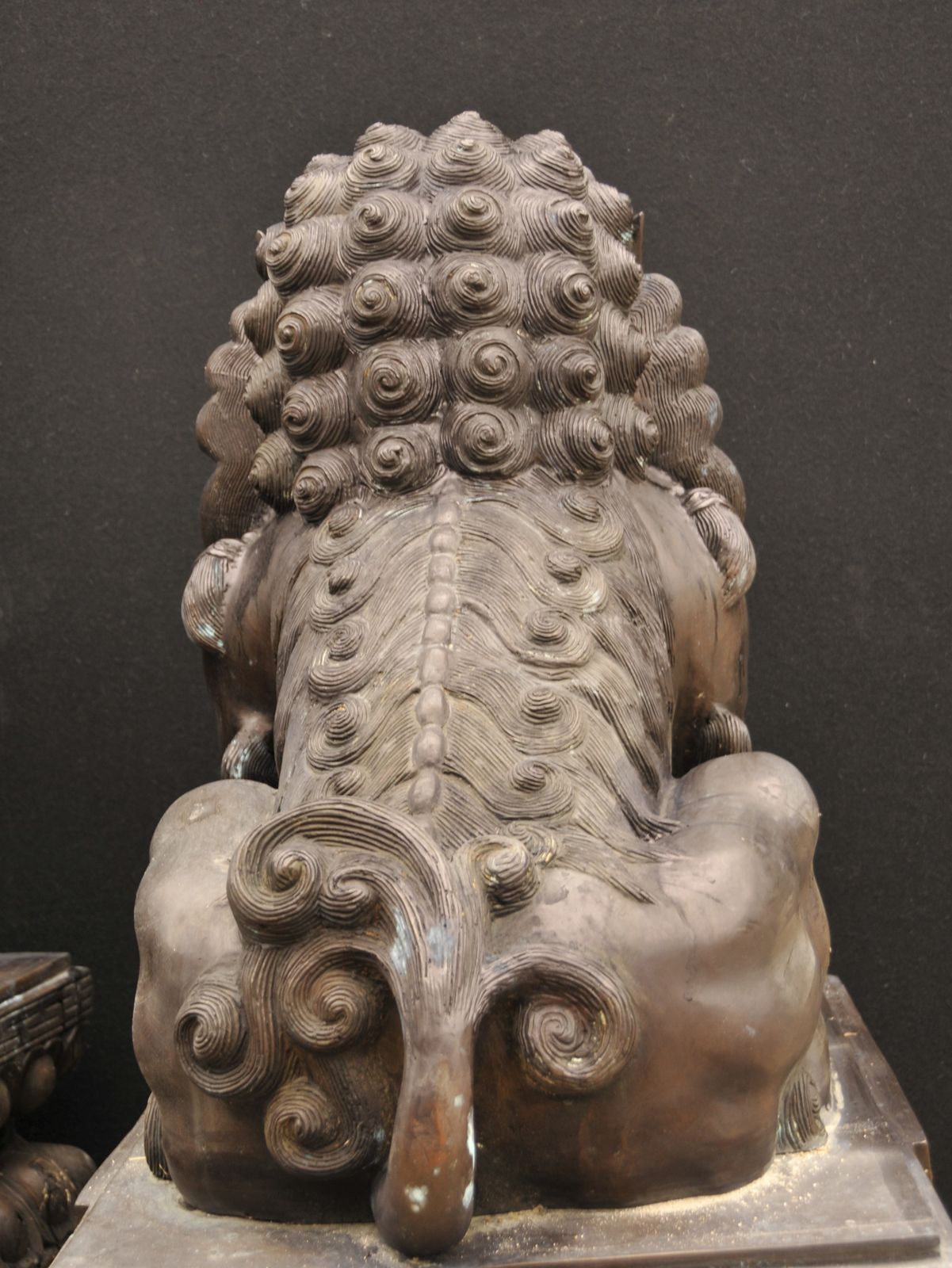 Pair Xl Bronze Chinese Dogs   Foo Keiloon Fu Temple Statue China photo Art