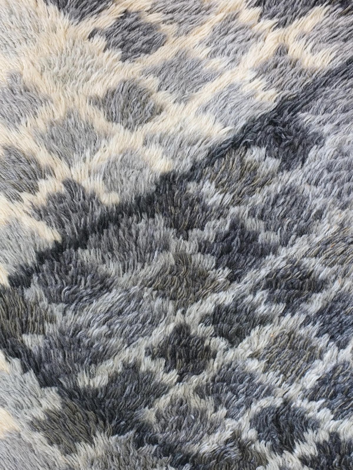Mid Century Gray Wool Rya Rug | Sweden | 1960s photo furniture