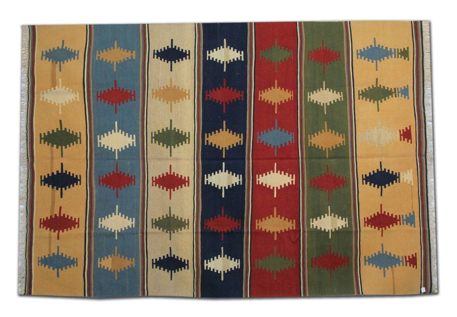 Vintage Qashqai Kilim Hallway Runner Rug, 293 X 211 Cm photo Textiles