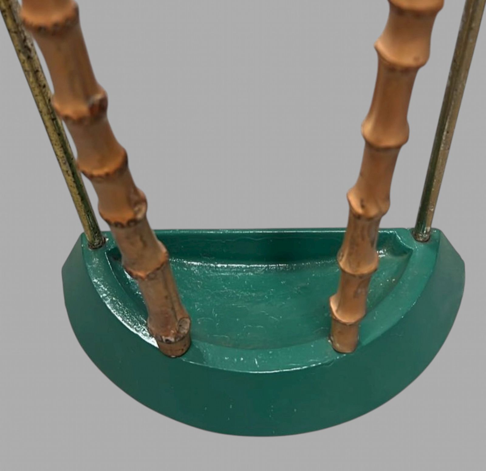 Vintage Faux Bamboo & Brass Umbrella Stand, C.1950s–1970s photo for sale