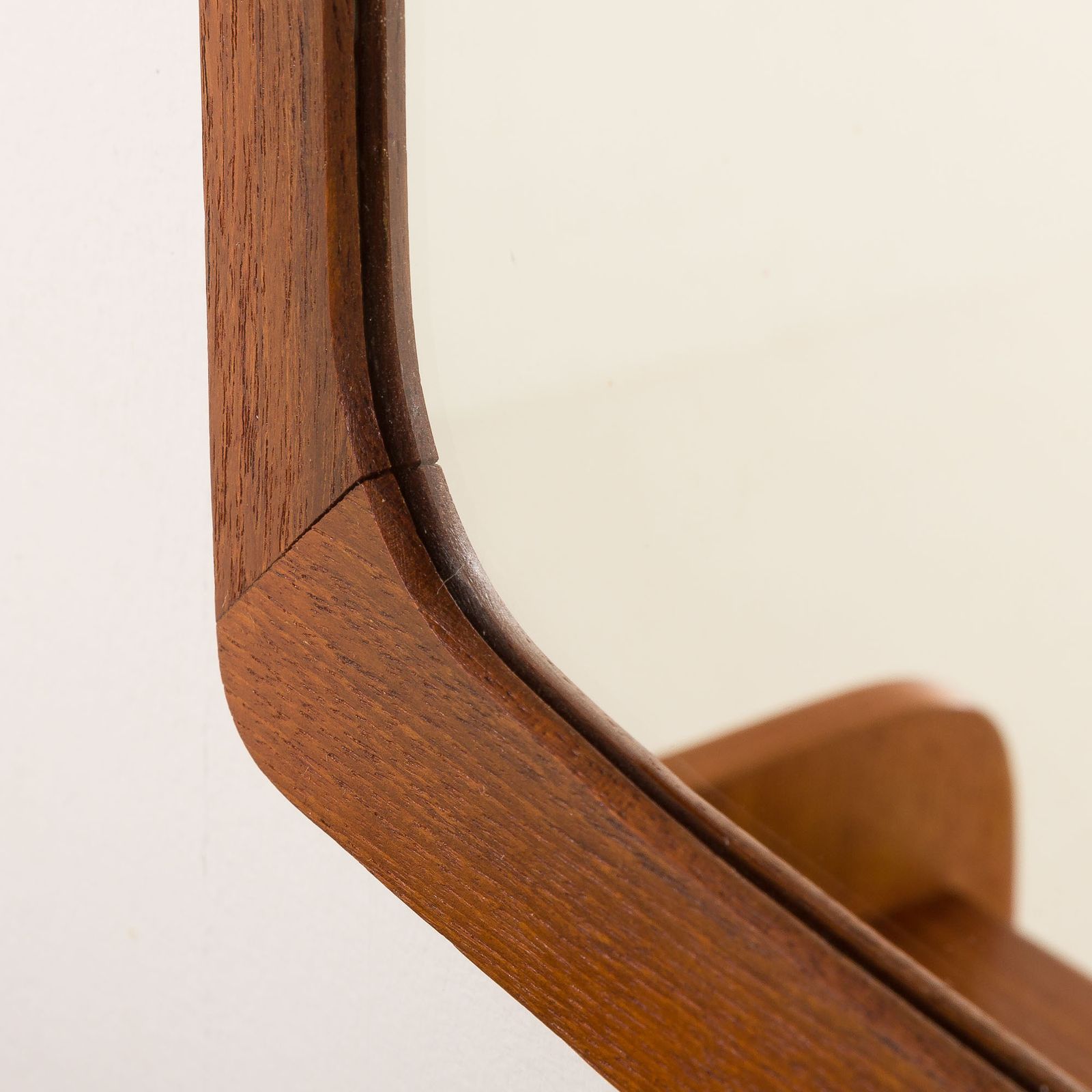 photo furniture Scandinavian Mid Century Teak Mirror With A Console, 1960s