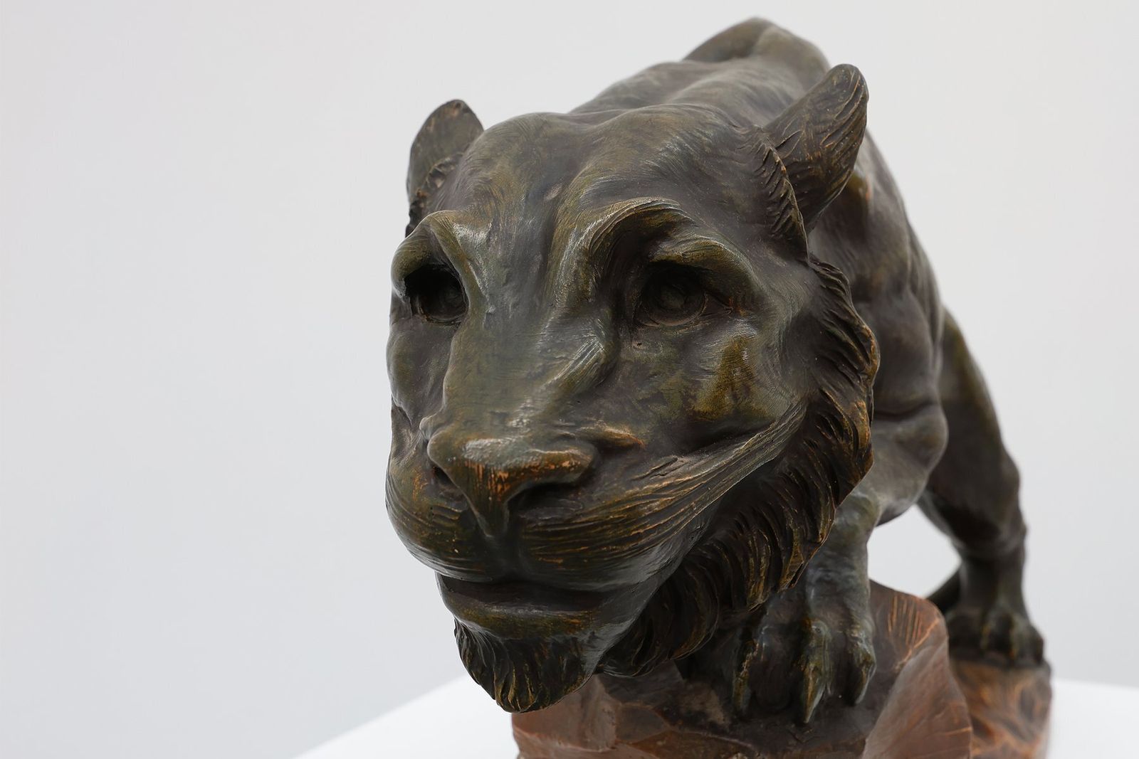photo for sale Large Terracotta Statue Of A Lion From Richard Aurili, Italy, 1890s
