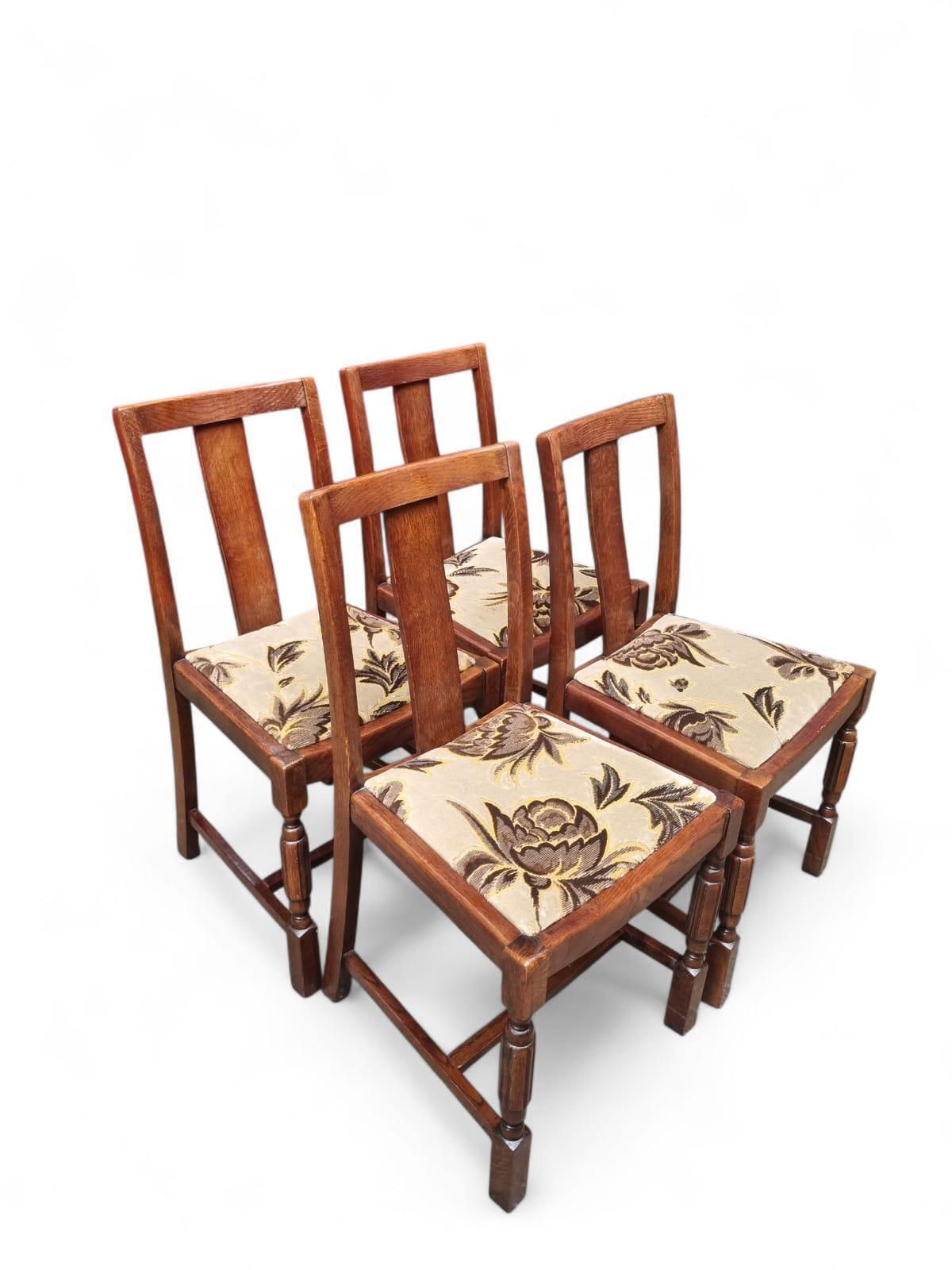 Vintage Oak Dining Chairs  / Set Of 4 / English Made C.1960 / Free Delivery photo buy
