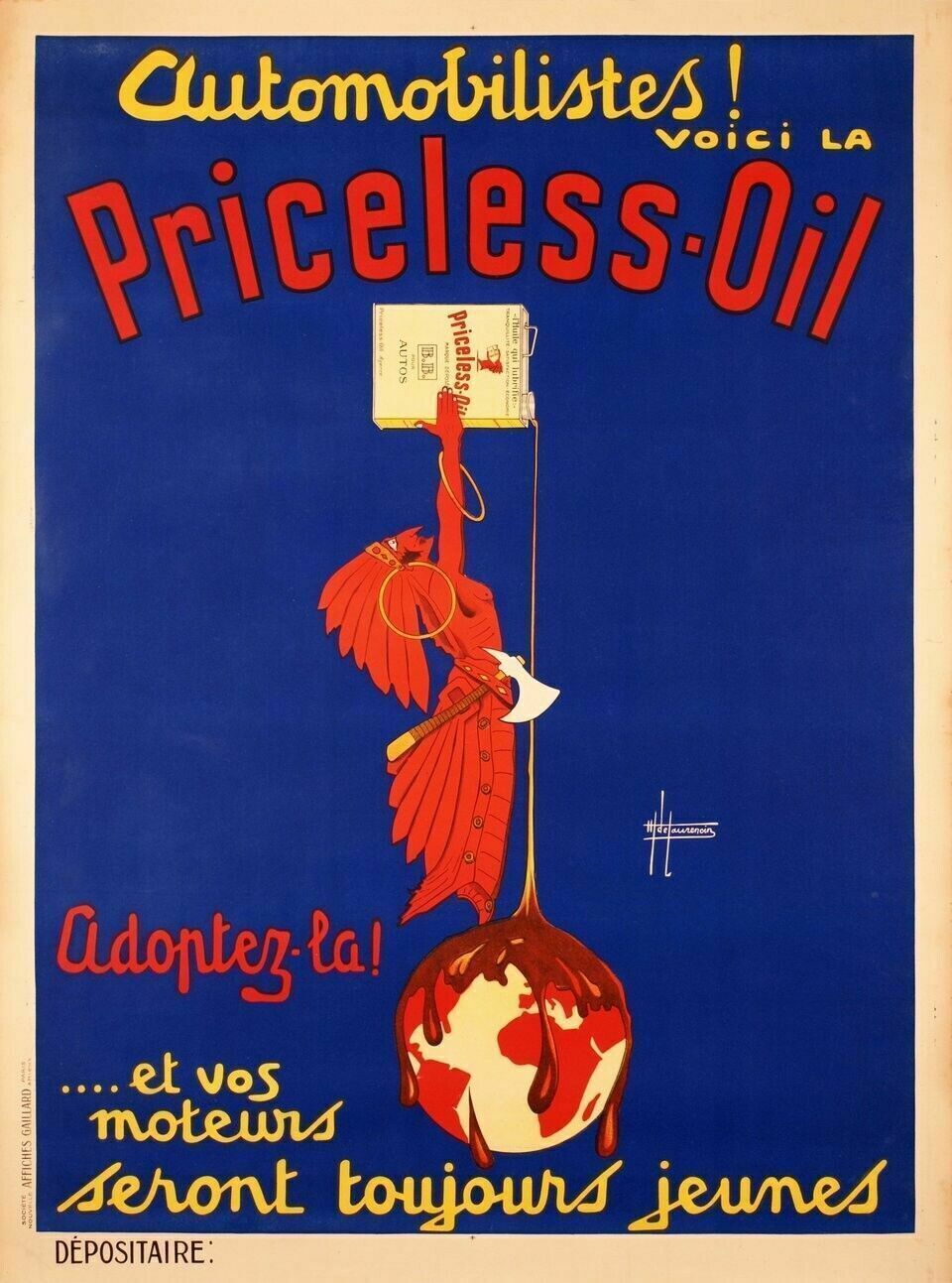 Henri De Laurencin, 1930s   Priceless Oil   Original Vintage Affiche Cm 160 X 120 photo furniture