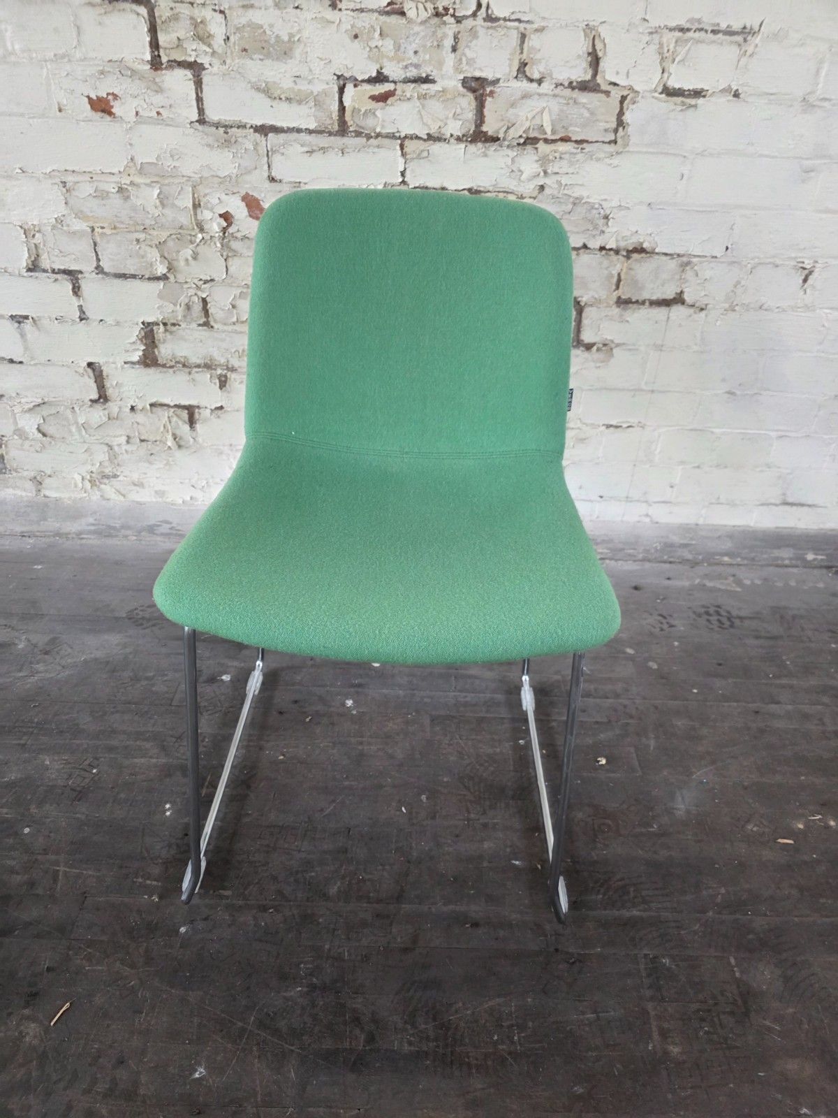Verco Metal Base Office Chair In Green photo for sale