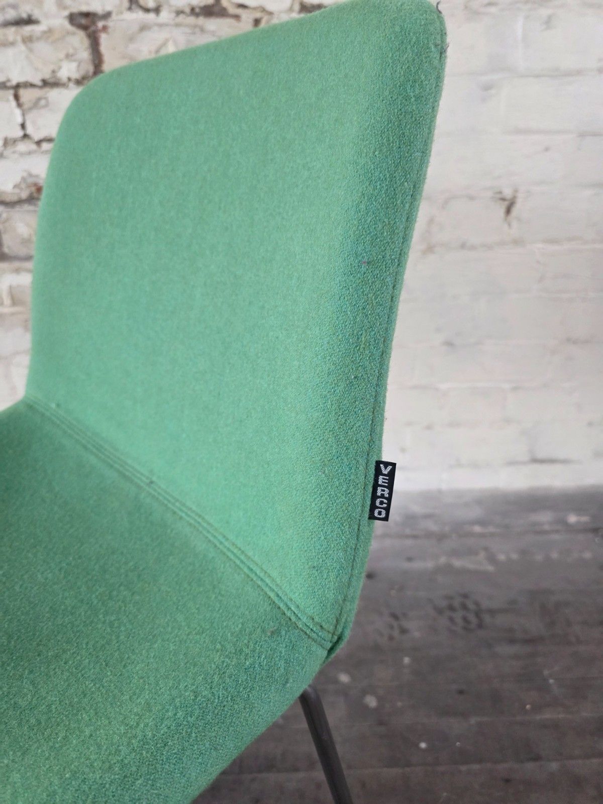 Verco Metal Base Office Chair In Green photo vinterior