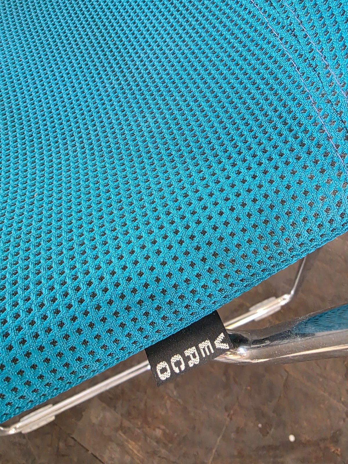 Verco Sola Chair With Blue Fabric Seat And Chrome Base photo Furniture