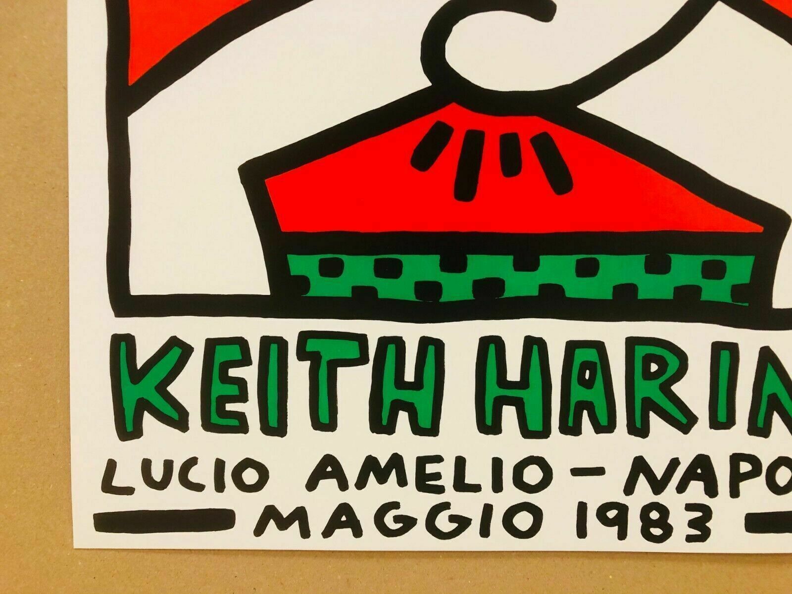 photo furniture Keith Haring (After)   Lucio Amelio Napoli     Exhibition Poster Printed In Offset Lithography