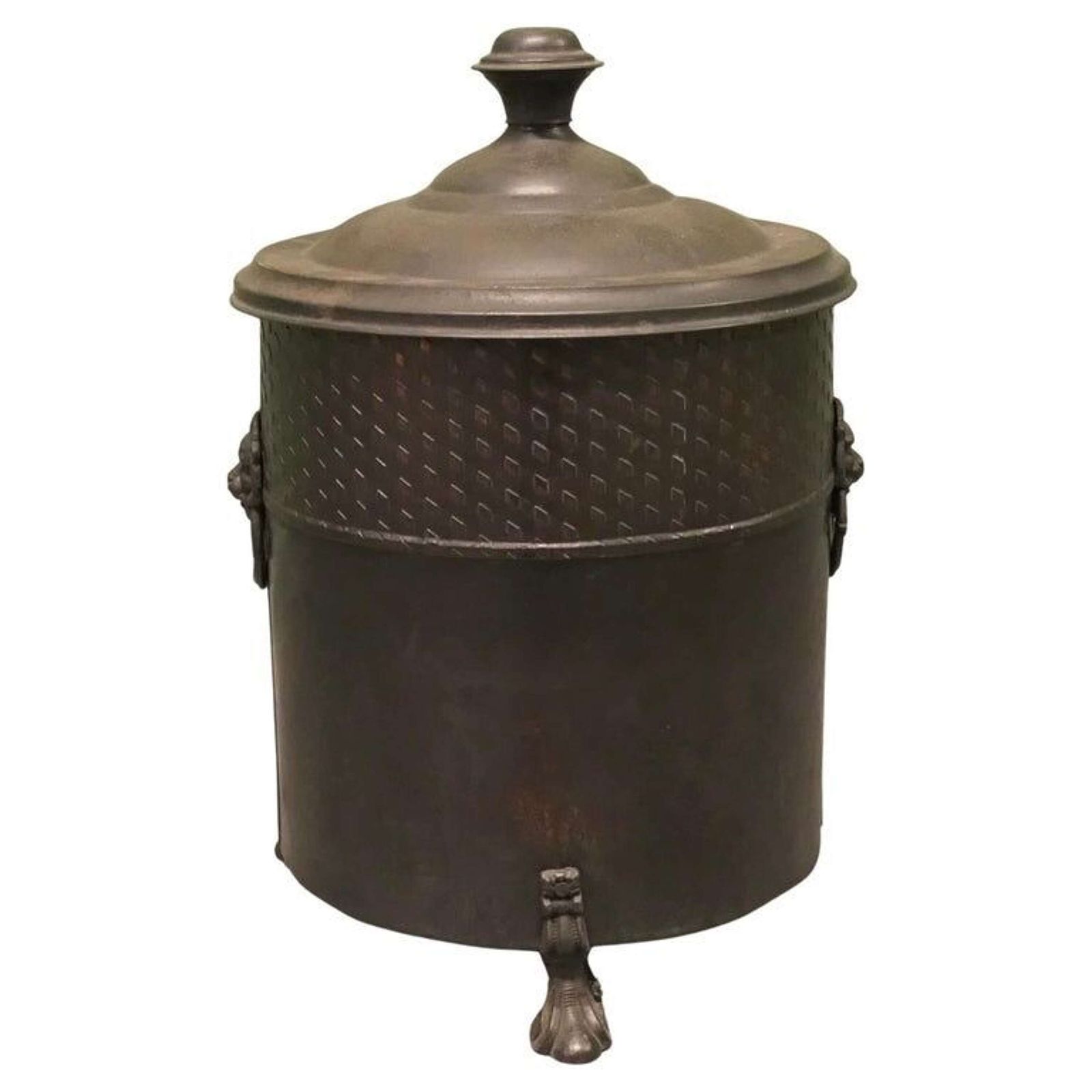 Art Deco Gothic Coal Bucket A Superb Design With A Copper Oxidised Patina, The Coal Buc