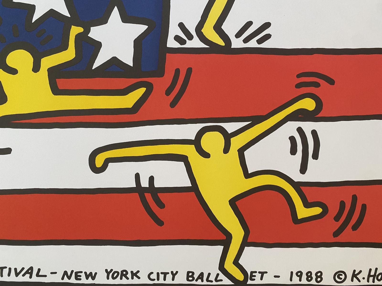 Art Keith Haring, 1990s   American Festival   Exhibition Poster Printed In Offset photo
