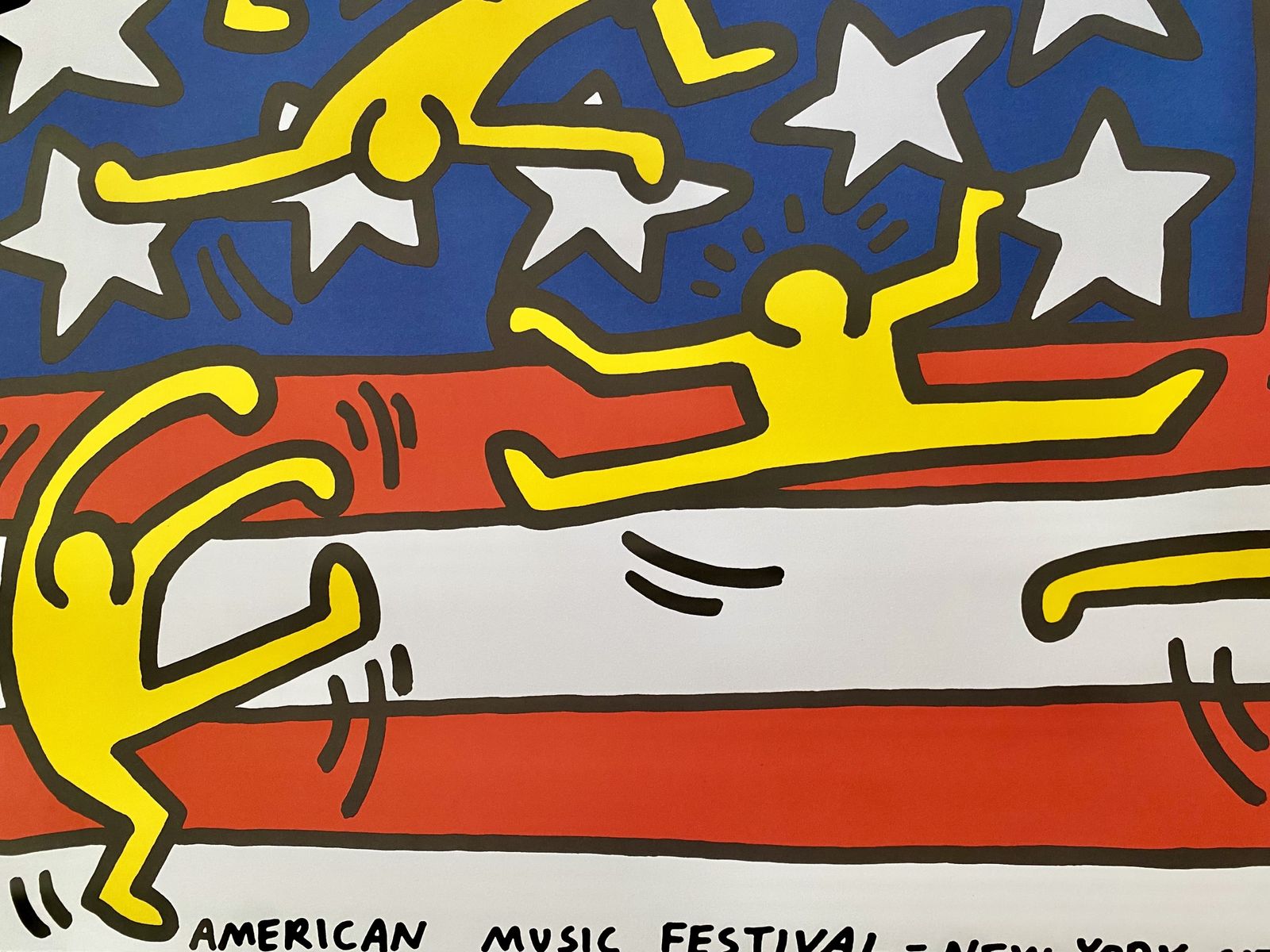 photo vinterior Keith Haring, 1990s   American Festival   Exhibition Poster Printed In Offset