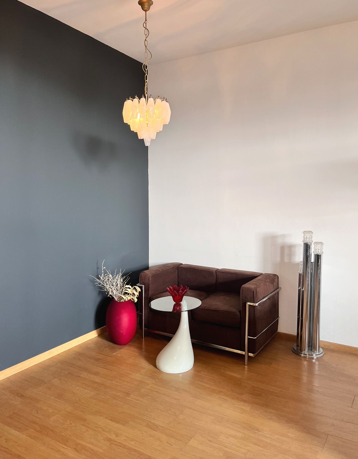 Elegant Murano Alabaster White Poliedri Chandelier   Carlo Scarpa Design photo Lighting