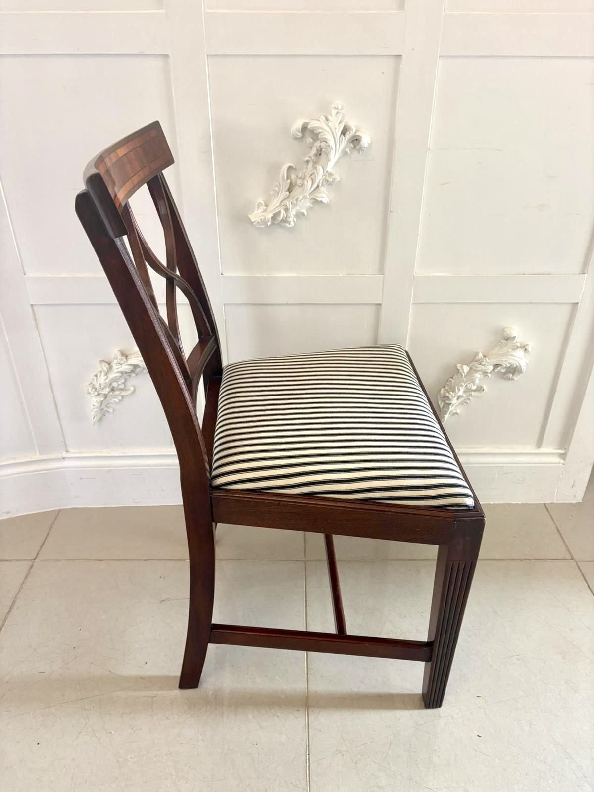 Set Of 8 Antique Quality Mahogany Dining Chairs photo vinterior