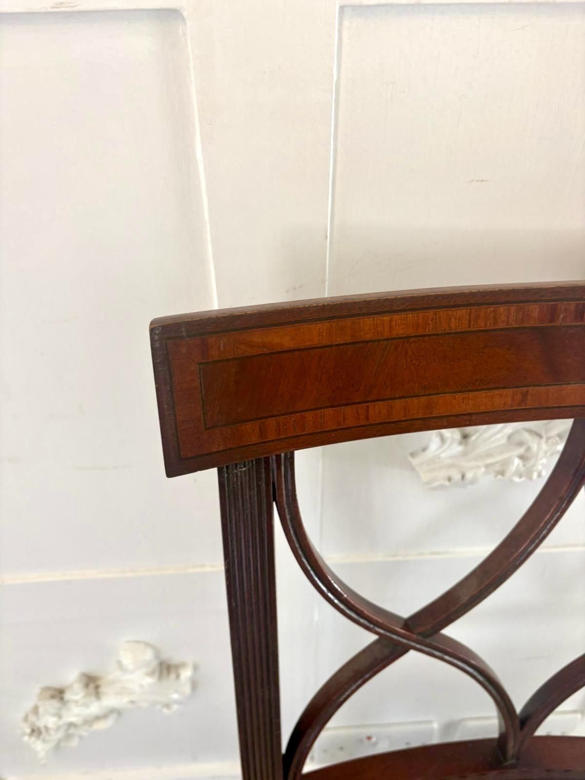 Set Of 8 Antique Quality Mahogany Dining Chairs photo vintage