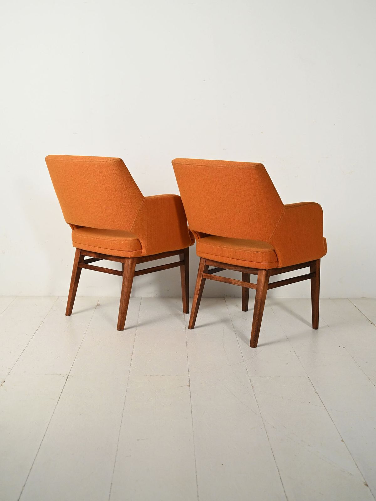 Pair Of Orange Oslosund Armchairs By Kinnarps From The 1950s photo Furniture