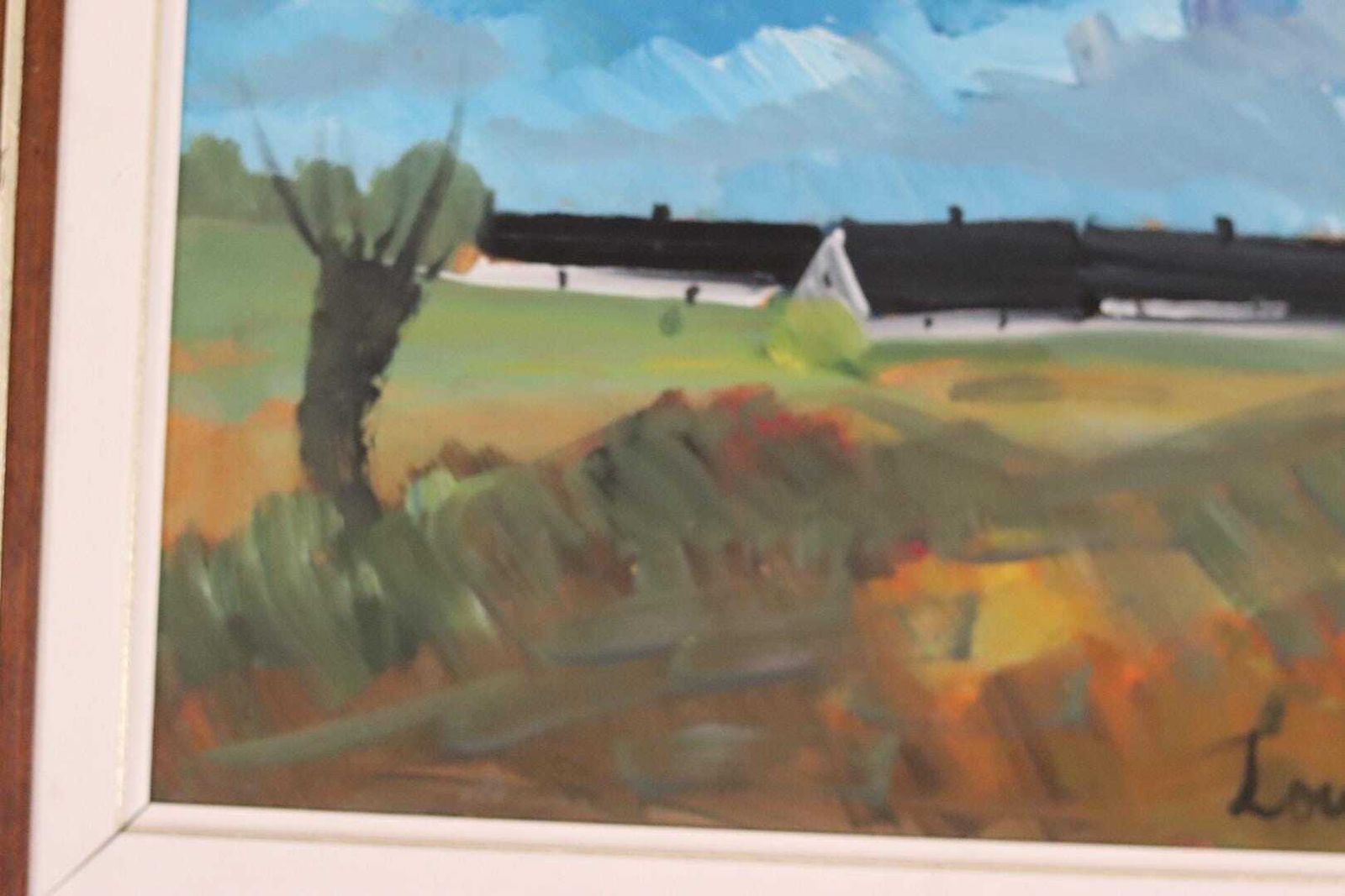 Original Mid Century Swedish Oil On Panel – “Afton Skåne” By Louis Zelig – Signed & Framed – 53 × 43 Cm (20.9" × 16.9") photo for sale
