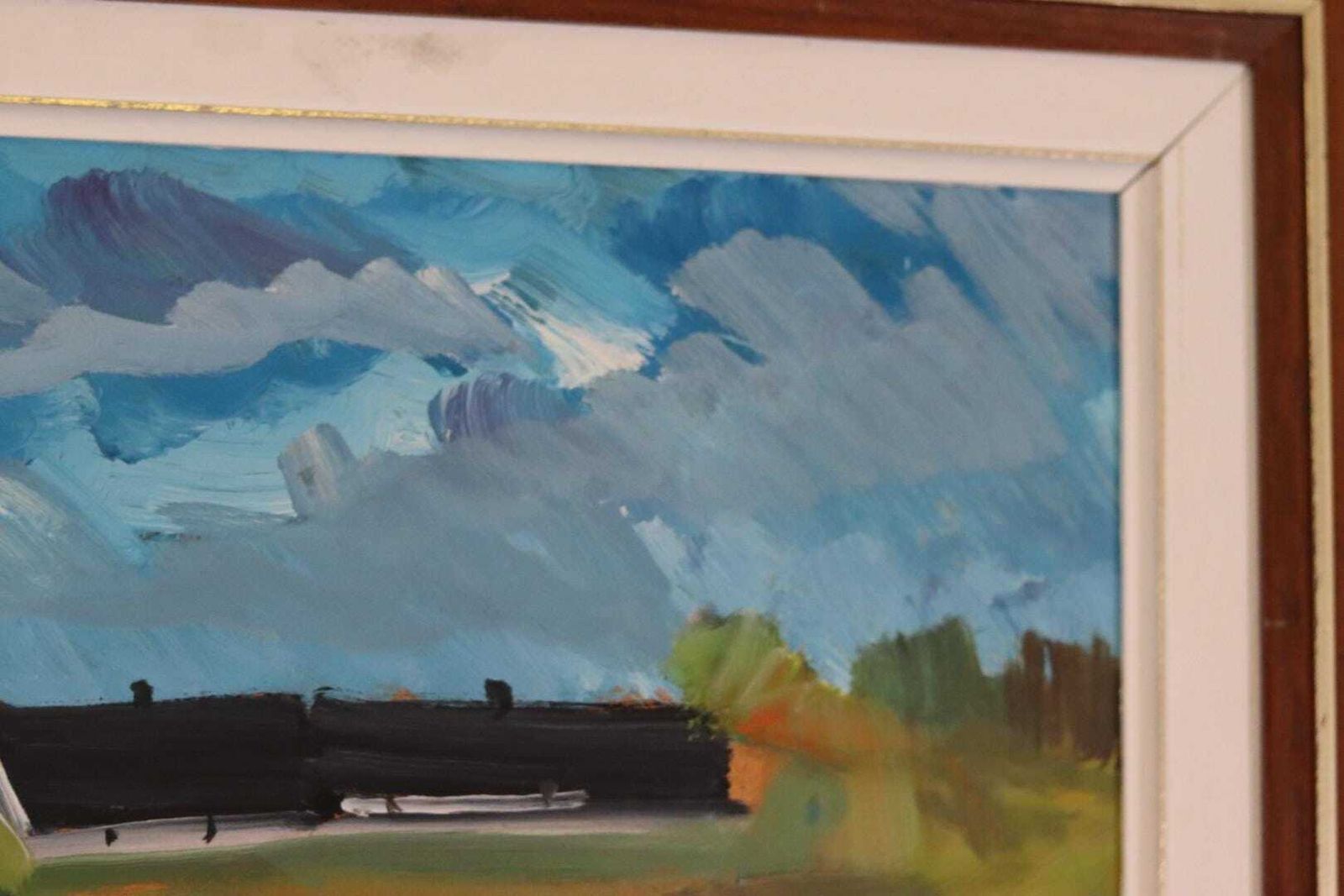Original Mid Century Swedish Oil On Panel – “Afton Skåne” By Louis Zelig – Signed & Framed – 53 × 43 Cm (20.9" × 16.9") photo Art