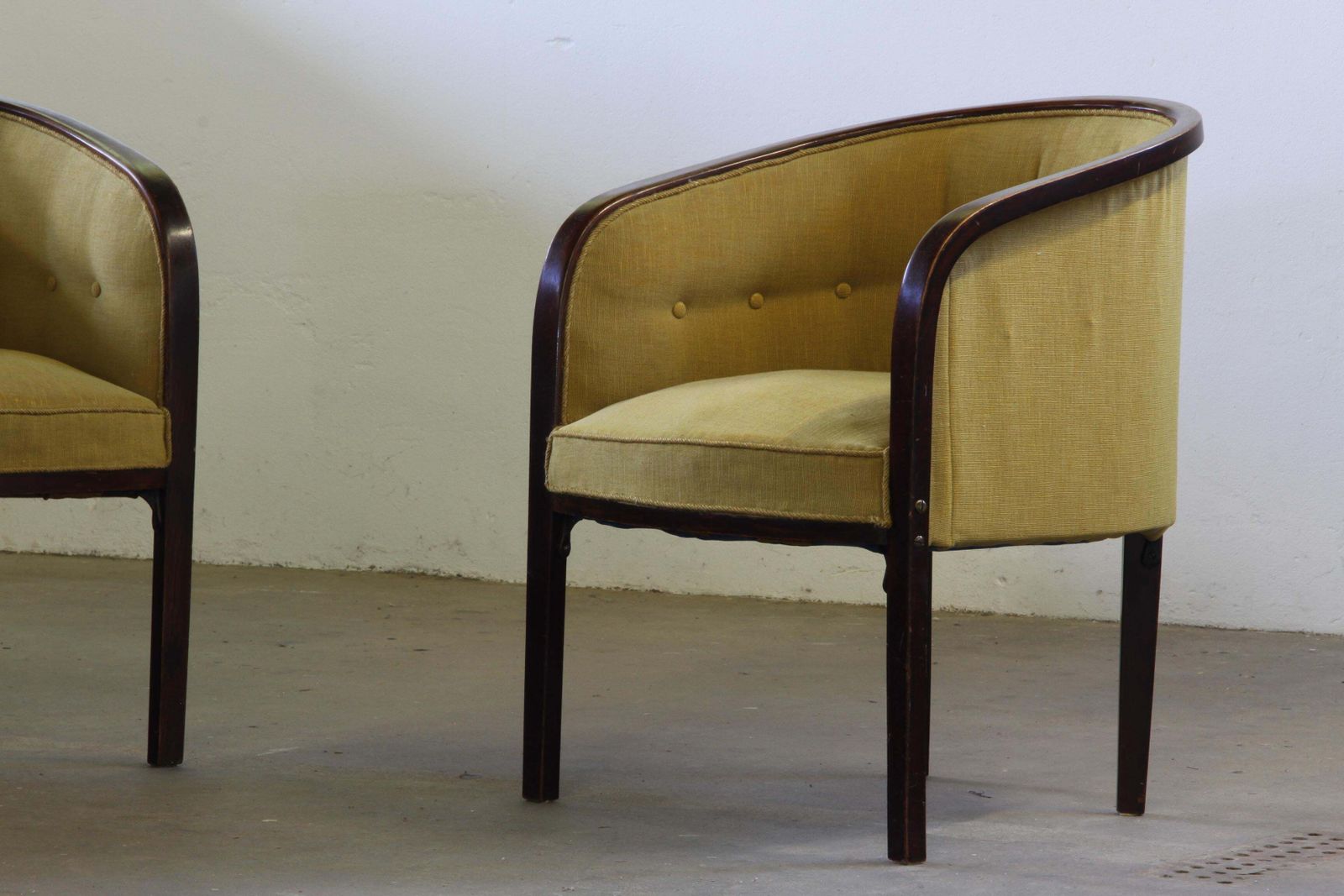 Vintage 1910s Josef Hoffmann Easy Lounge Chairs, Style Of Gatsby photo for sale