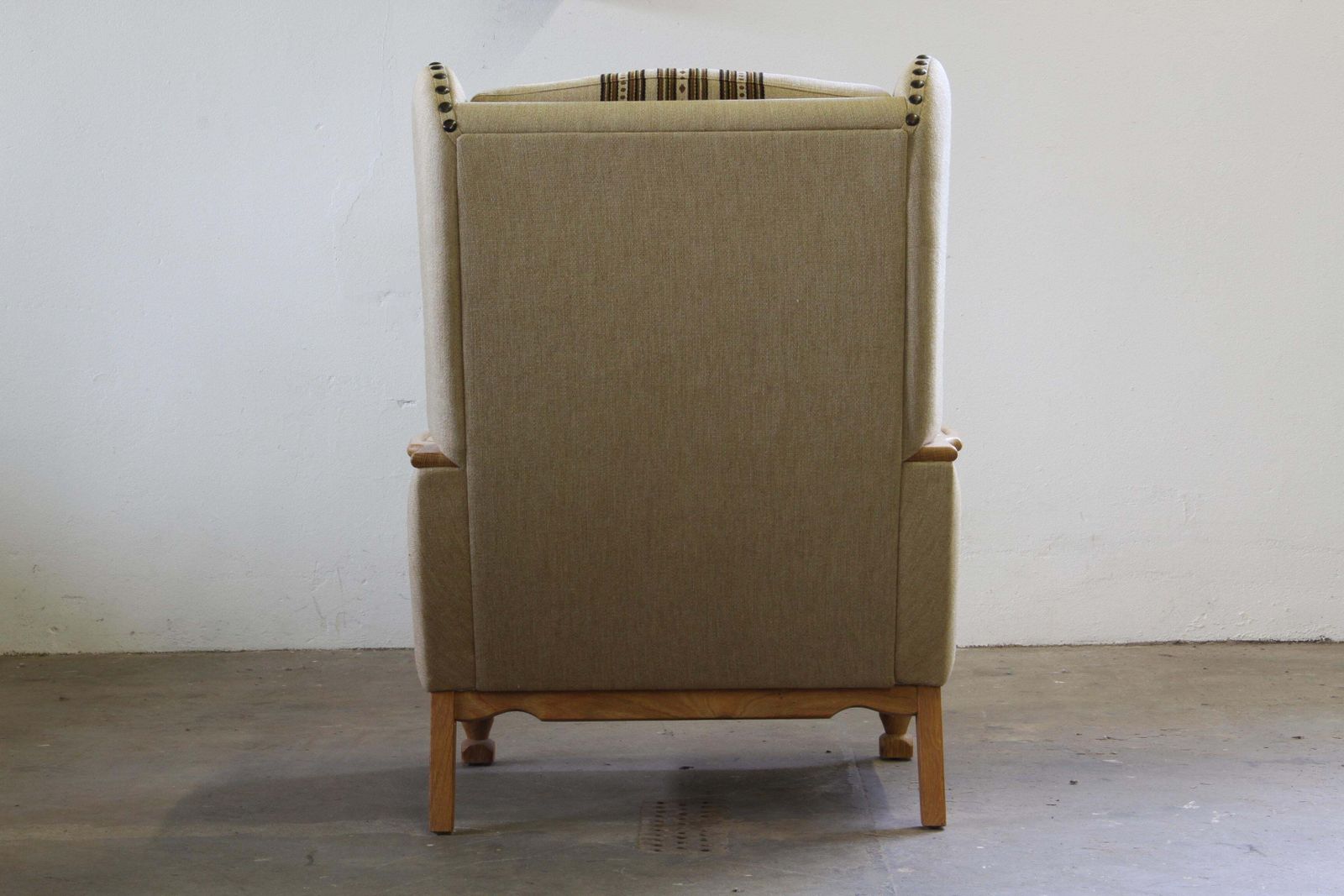 Vintage Jaren 1960 Set Lage En Hoge Fauteuils In Eiken, In De Stijl Van Henning Kjærnulf photo vintage