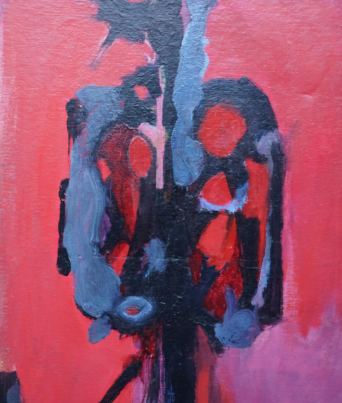 Bernard Kayred Abstract, London 1955   British Abstract Expressionist Art Oil Painting1955 photo for sale