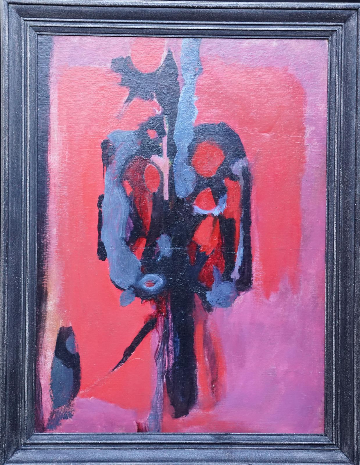 photo vinterior Bernard Kayred Abstract, London 1955   British Abstract Expressionist Art Oil Painting1955