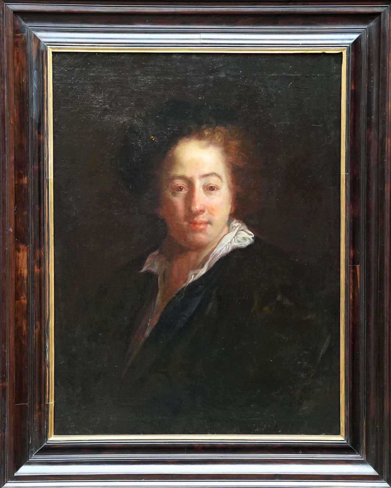 Self Portrait Of Artist   French 18th Century Art Old Master Oil Paintingcirca 1720