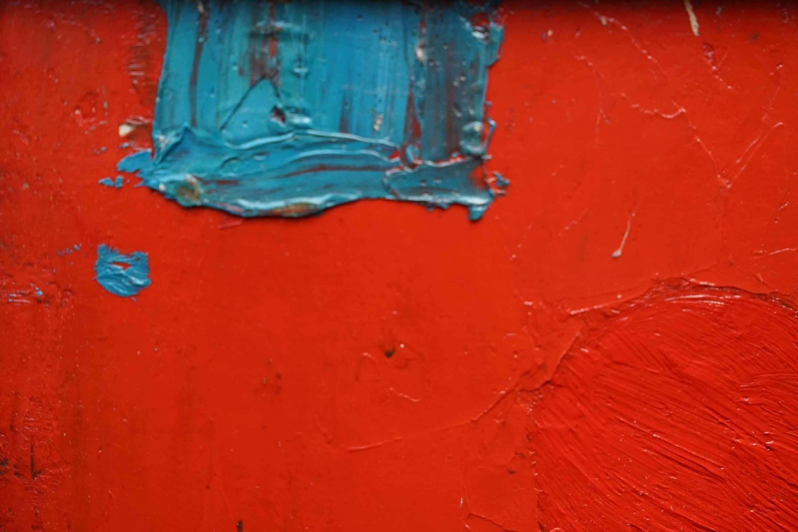 Peter L Fieldblue Brown Shapes On Red Abstract   British Fifties Abstract Art Oil Paintingcirca 1955 photo Art