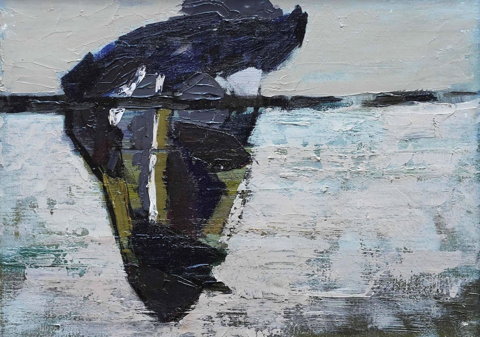 Peter L Fieldabstract Landscape With Bananas Verso   British Fifties Art Oil Paintingcirca 1955 photo furniture