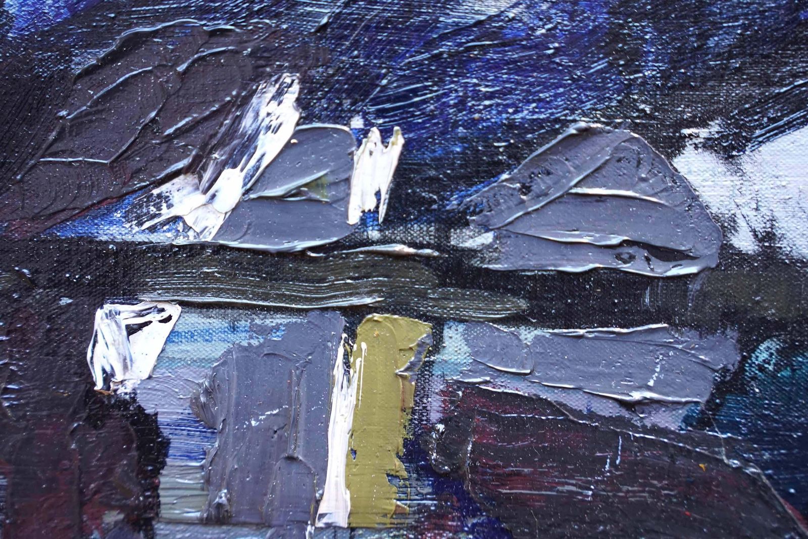 Peter L Fieldabstract Landscape With Bananas Verso   British Fifties Art Oil Paintingcirca 1955 photo Art