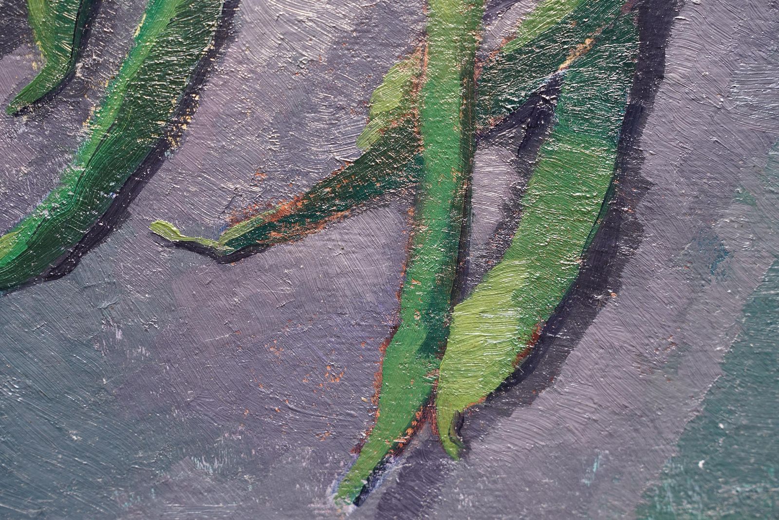 Peter L Fieldstill Life Of Beans And Eggs   British 50's Post Impressionist Art Oil Paintingcirca 1955 photo vinterior
