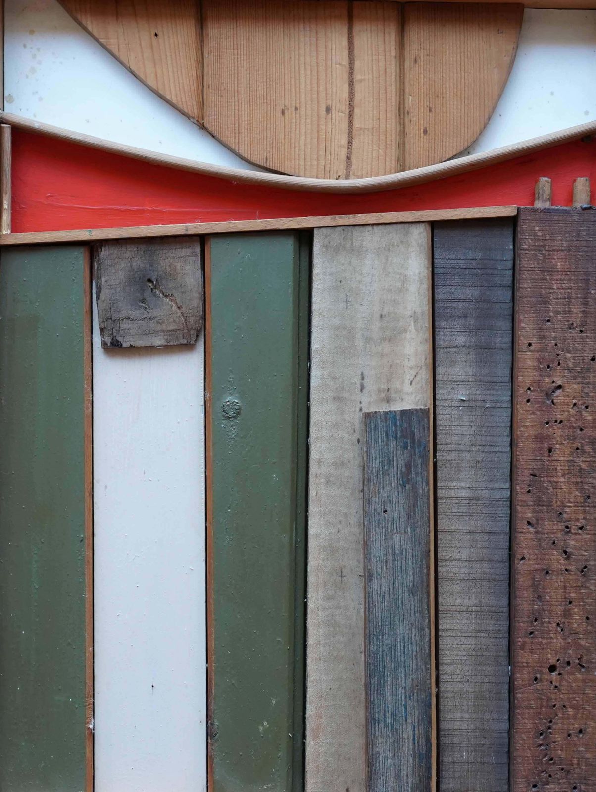 Peter L Fieldgreen With Red Assemblage Abstract Landscape   British Fifties Artcirca 1955 photo furniture
