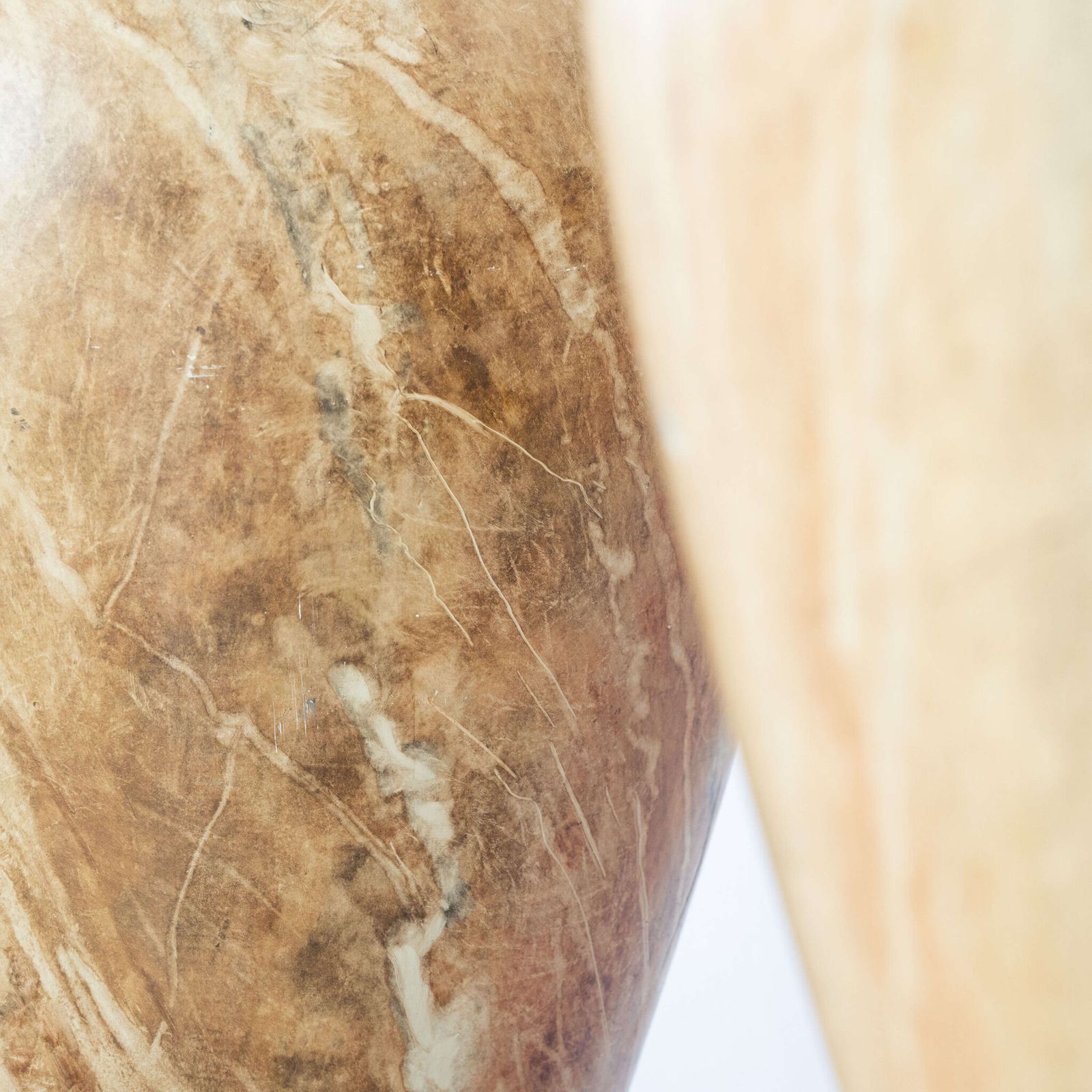 Extraordinary Scale Pair Of French 19th Century Marble Effect Wooden Urns photo vinterior