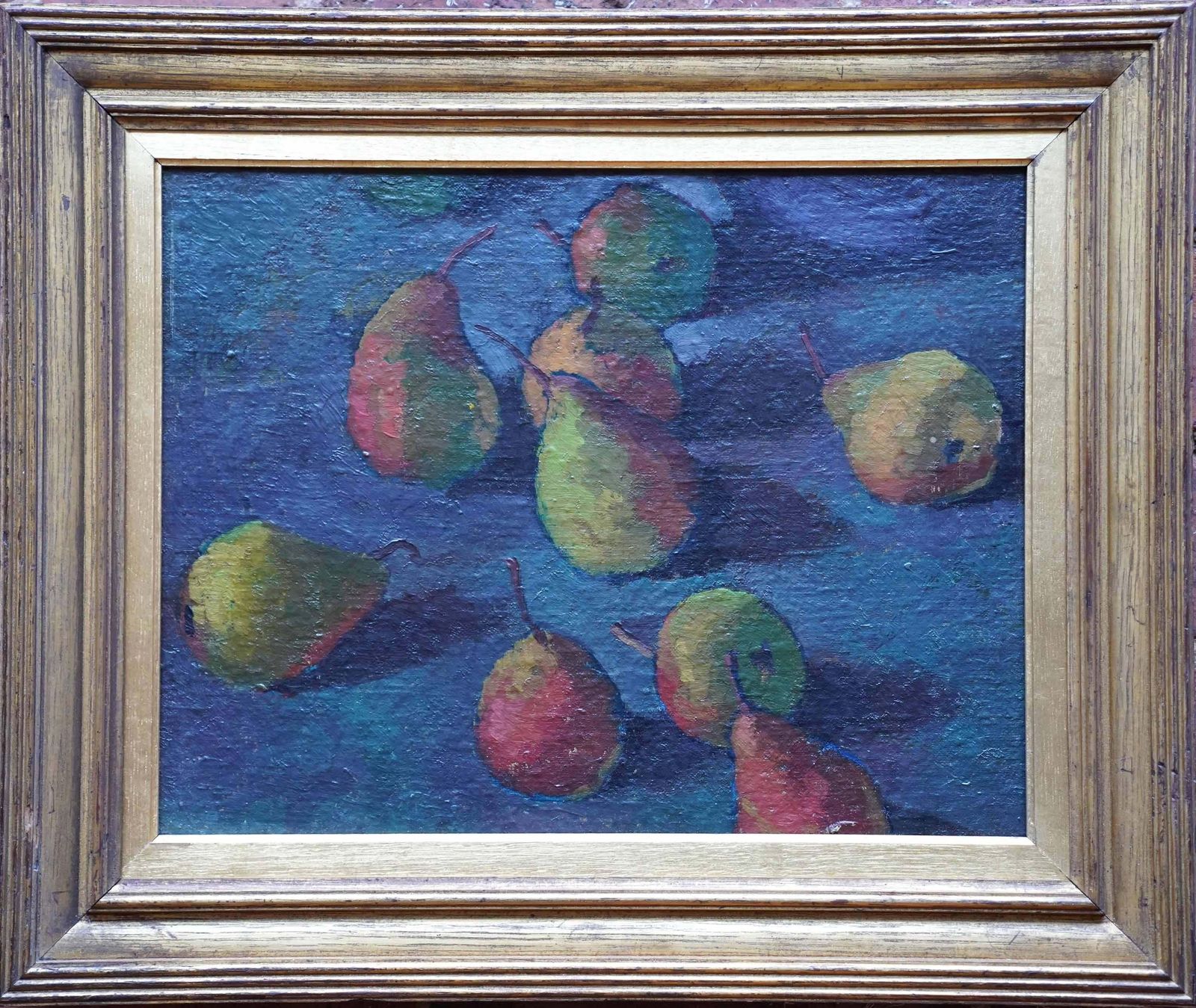 photo for sale Peter L Field Still Life Of Pears   British Fifties Post Impressionist Art Fruit Oil Painting Circa 1955