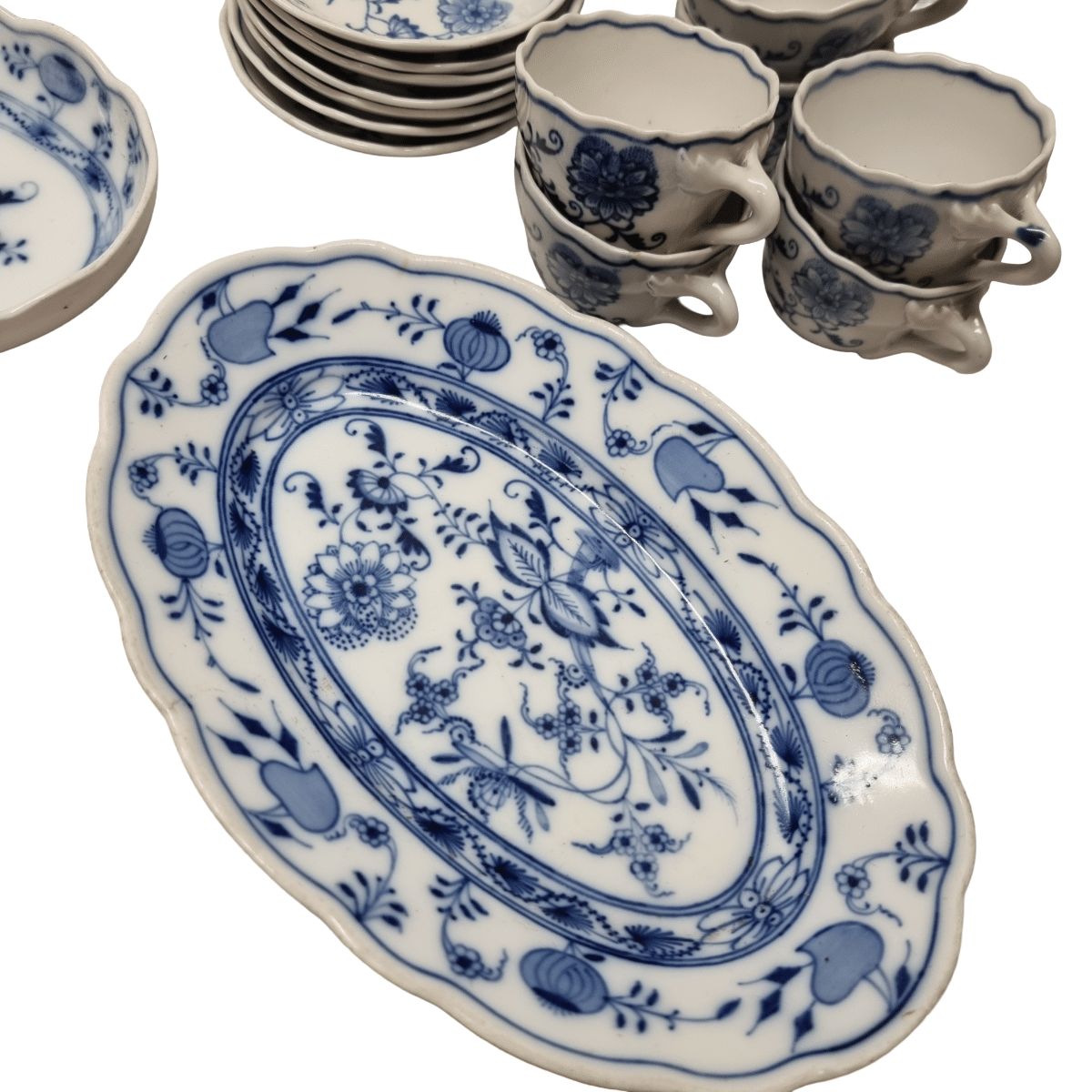Various Porcelain Carl Teichert Meissen Tableware, From Around 1900 photo vintage