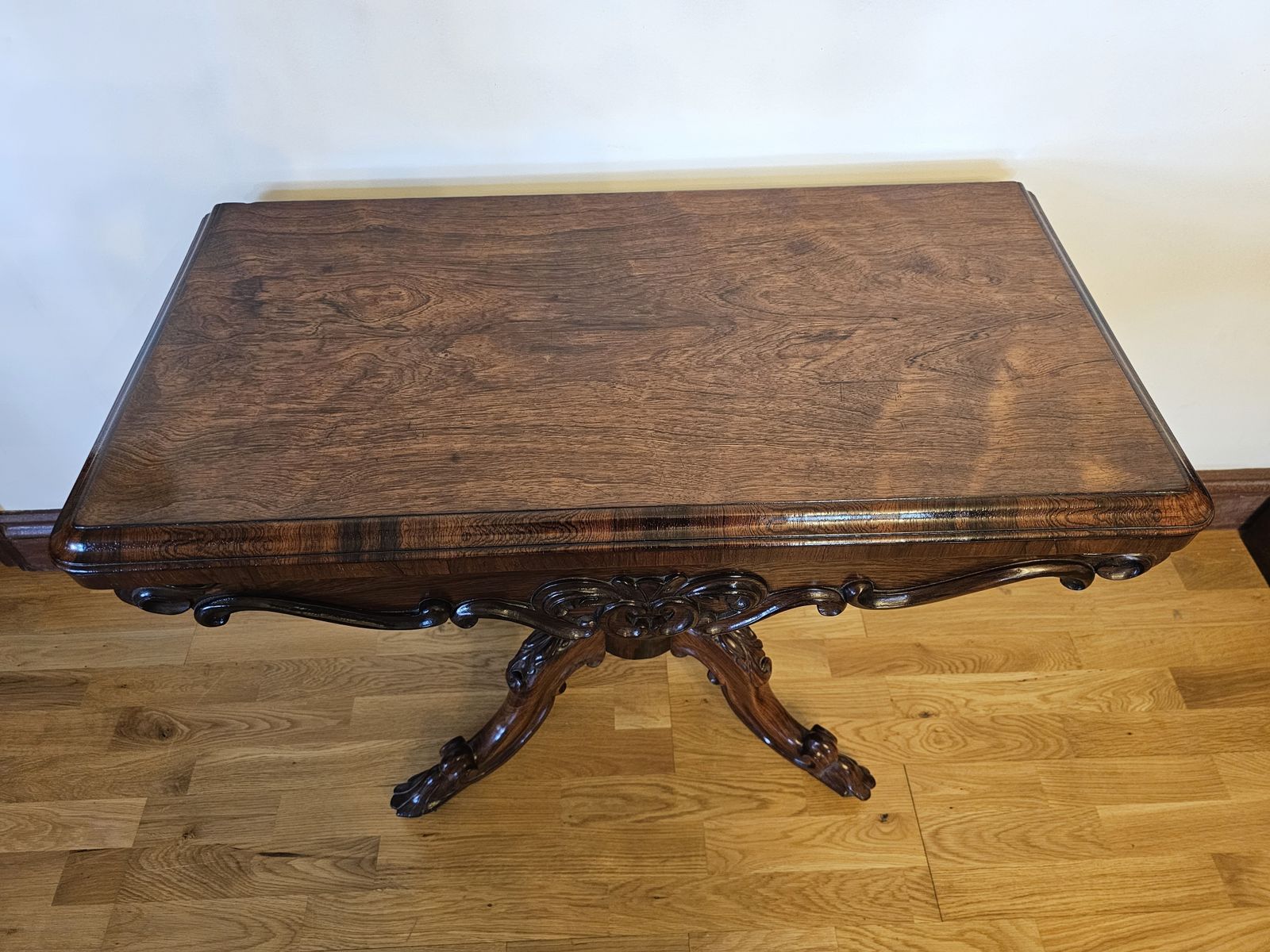 "James Phillips& Sons, Union Street, Bristol" Rosewood Card Table photo vintage