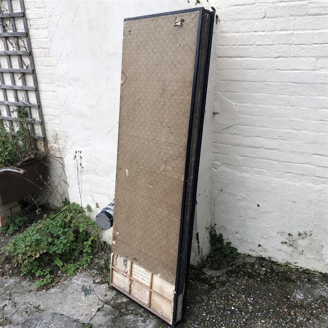 photo vintage Large Vintage Japanese Byobu Six Panel Room Divider Screen Paper And Wood 1920s
