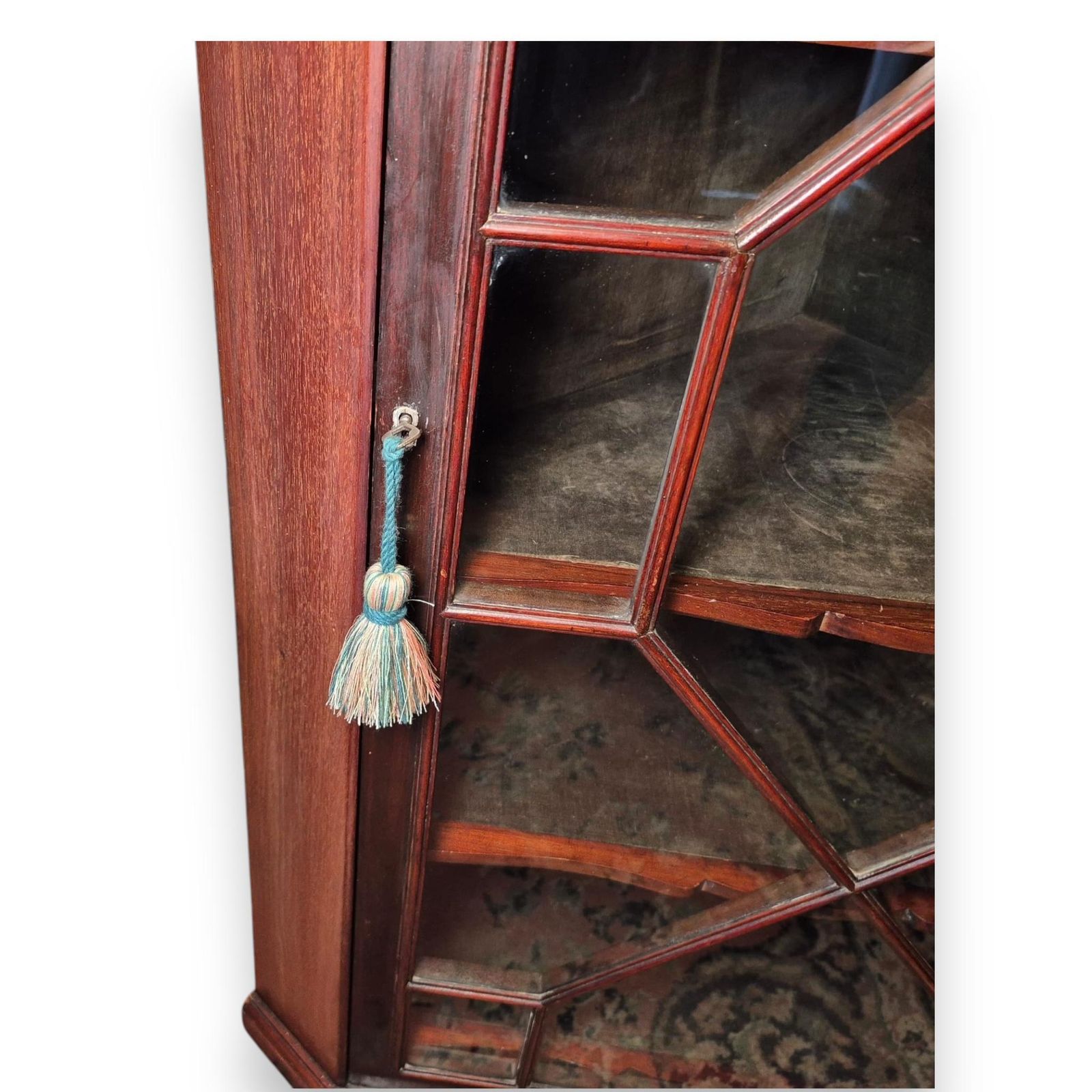 Antique George III Mahogany Corner Cabinet: Glazed Georgian Display photo buy