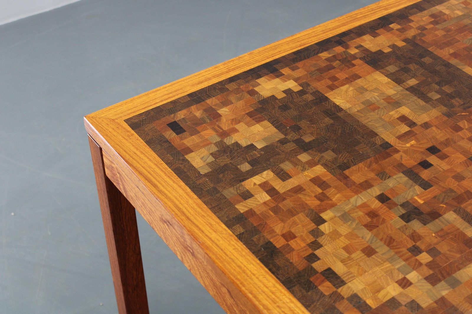 1980s Danish End Grain Mosaic Coffee Table By Middelboe & Linduma For Tranekaer photo furniture