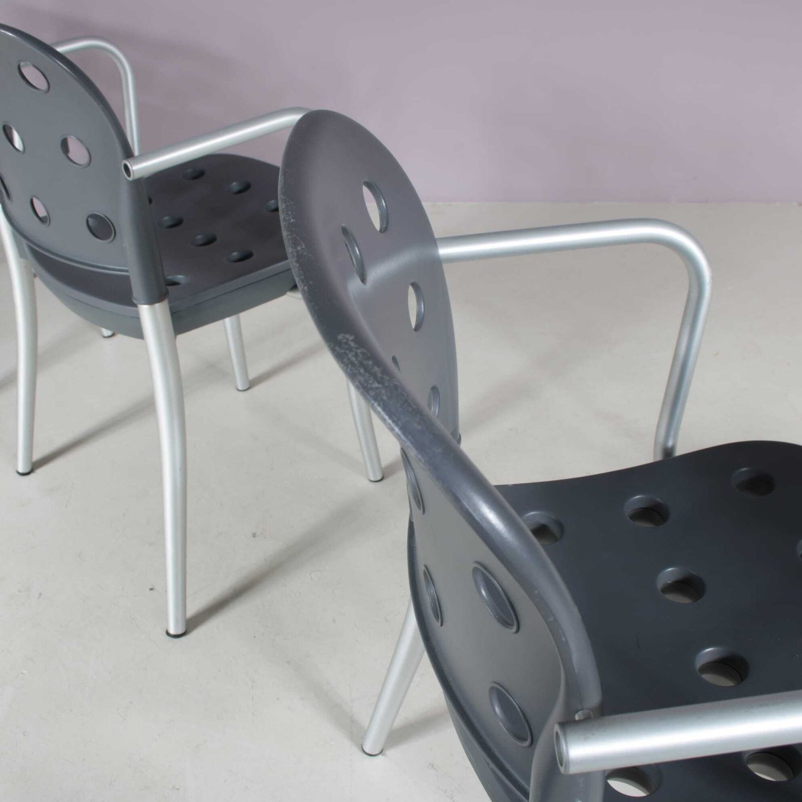 1980s Set Of 4 “Minni” Chais By Antonio Citterio For Halifax, Italy photo Furniture