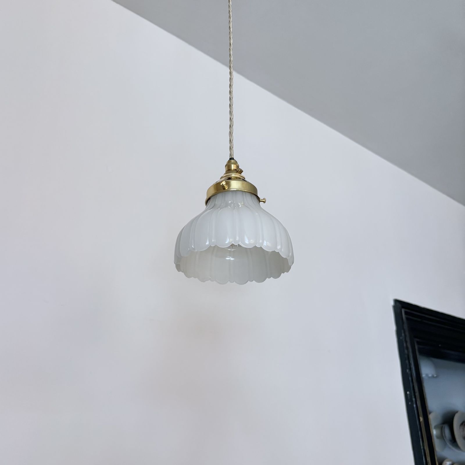 Moonstone Frill Glass Shade photo for sale